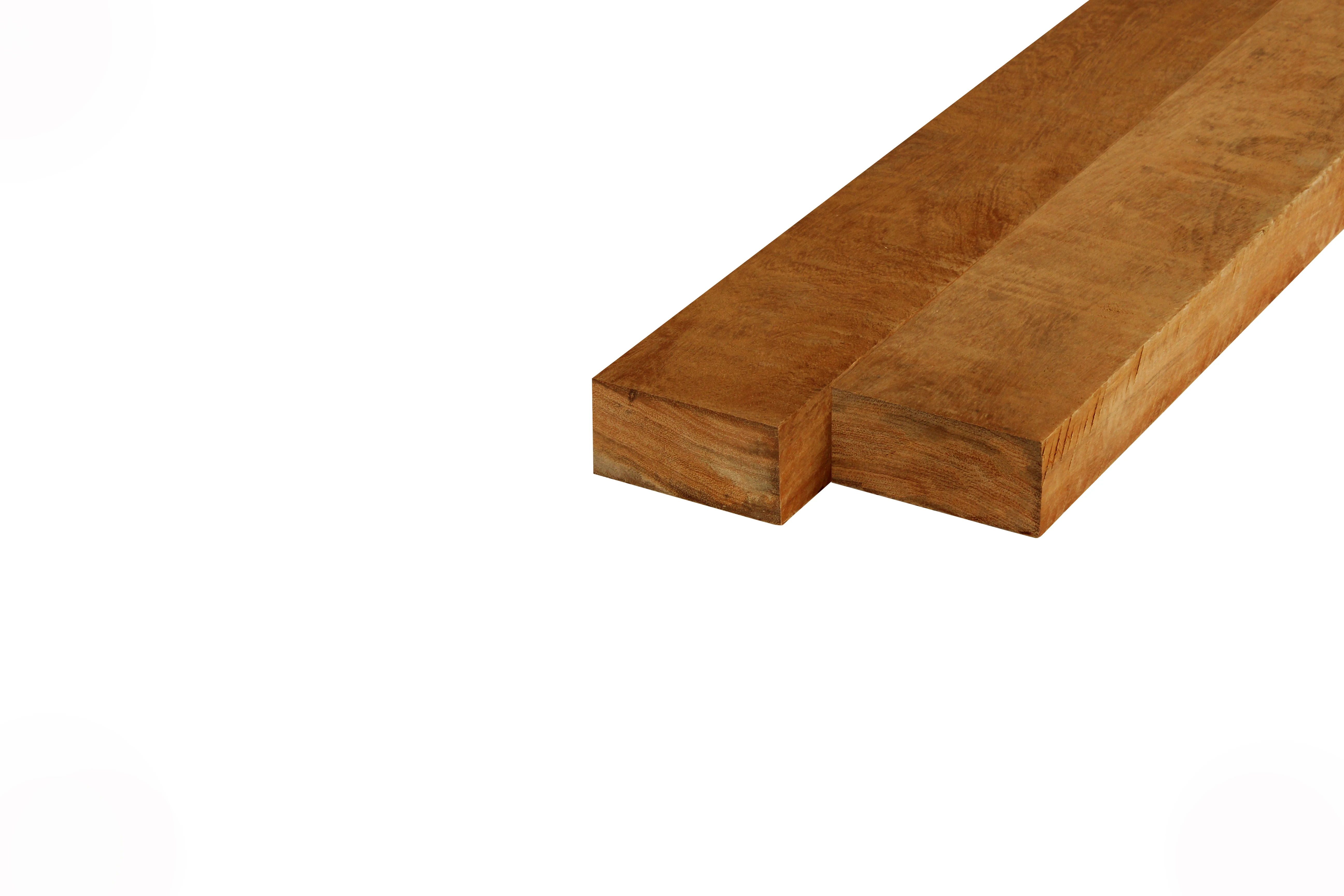 Azobe Hardhout Regel 5 x 10 cm (50 x 100 mm) Fijnbezaagd - Lengte 300 cm - Afbeelding 2